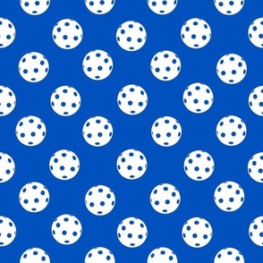 XLARGE Pickleball fabric - bright blue pickleball design 12in