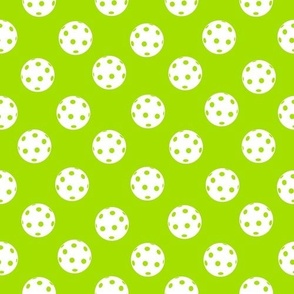 LARGE Pickleball fabric - bright green pickleballs 10in