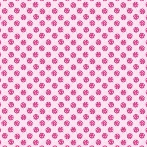 TINY Pickleball fabric - bright pink and pale pink fabric 2in