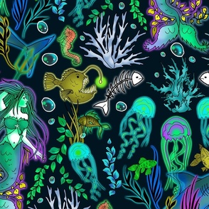 Siren Spirits Swimming in the Spooky Sea (large scale) 