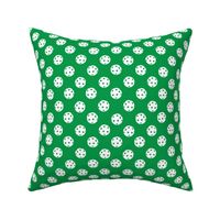 MEDIUM Pickleball fabric - green and white pickle ball design 8in