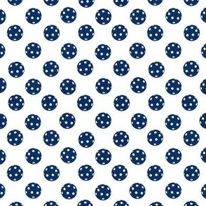 MINI Pickleball fabric - navy and white pickleball fabric 4in