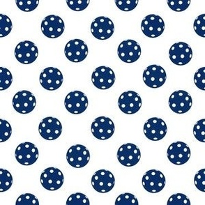 SMALL Pickleball fabric - navy and white pickleball fabric 6in