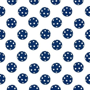 LARGE Pickleball fabric - navy and white pickleball fabric 10in