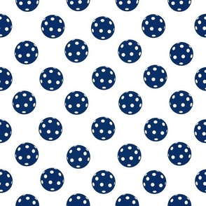 XLARGE Pickleball fabric - navy and white pickleball fabric 12in