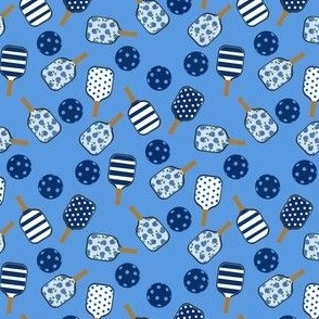 MINI Pickleball fabric - navy and white_ blue and white hydrangea preppy style pickleball fabric 4in