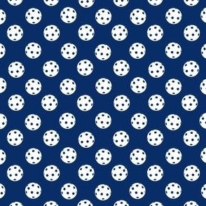 MINI Pickleball fabric - navy blue pickleball design 4in