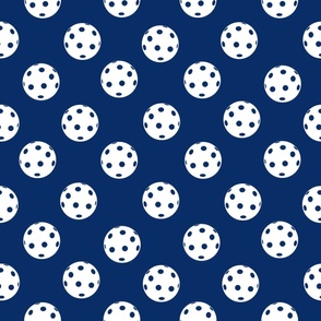 JUMBO Pickleball fabric - navy blue pickleball design