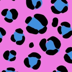 Pink Blue Cheetah Leopard 