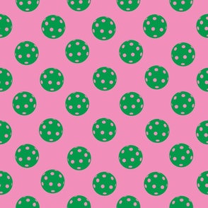 JUMBO Pickleball fabric - pink and green pickleball design