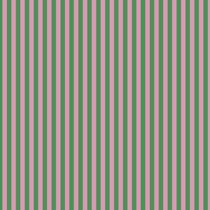 TINY Pickleball fabric - pink and green stripes_ preppy design 2in
