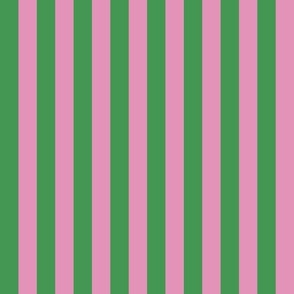 XLARGE Pickleball fabric - pink and green stripes_ preppy design 12in