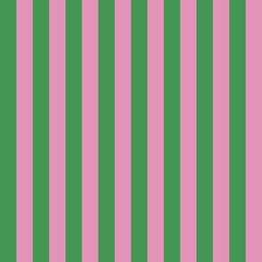 JUMBO Pickleball fabric - pink and green stripes_ preppy design