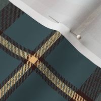 Macleod hunting tartan,  8" slubbed texture, warm weathered colors