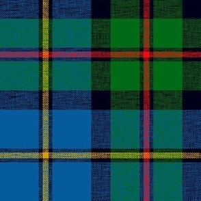 Macleod hunting tartan,  8" slubbed texture, modern colors