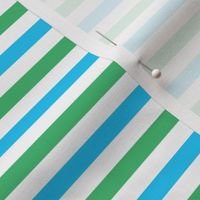 Preppy Blue and Green Stripes