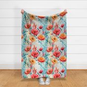large scale red floral