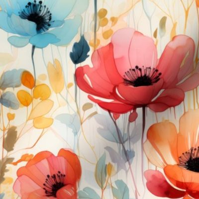 summer floral poppies