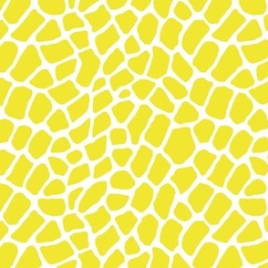 6x6 lemon yellow on white animal print