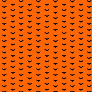 orange background halloween bat pattern