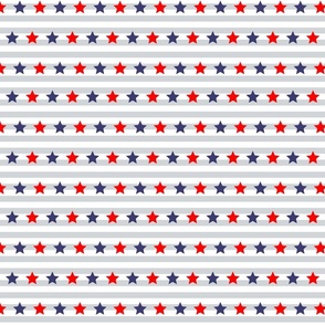 Stripe Patriotic Red Blue Star Pattern