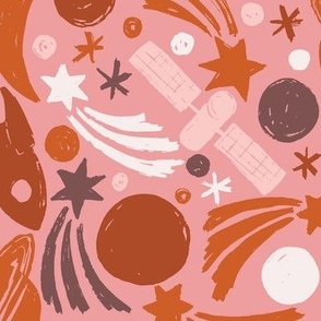 Night Sky Explorer in Pink and Terracotta (Large)