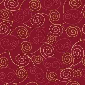 Abstract Swirls - Red