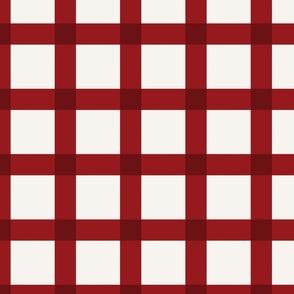 Red and Cream Christmas Plaid 24 inch