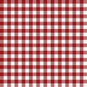 Red and Cream Classic Christmas Plaid 3 inch