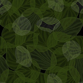 Clematis Leaves Dark Green Blender