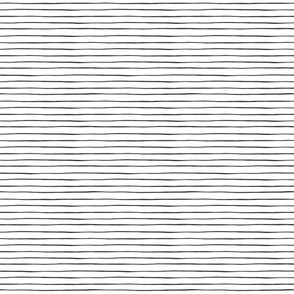 Simple Black and White Watercolor Stripes 6 inch