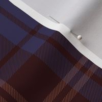 Hepburn tartan,  8" dark  maroon/navy/tan