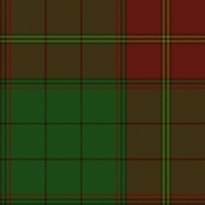 Ulster district tartan, 8" red - muted