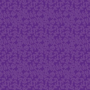 Purple abstract texture with botanical leaves shapes