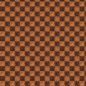 Orange & Black Checkerboard