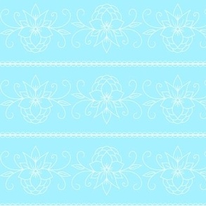 Turquoise Alternating Line Floral