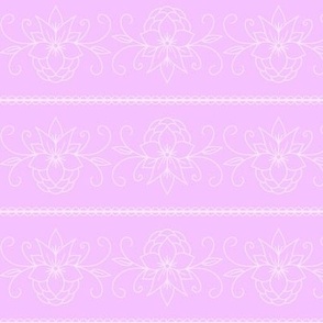 Purple Alternating Line Floral
