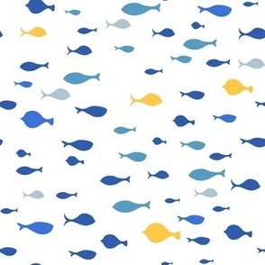 School of Fish blue and gold 2