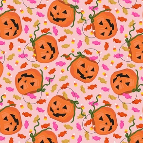 Pumpkins & Treats | Lg Pink