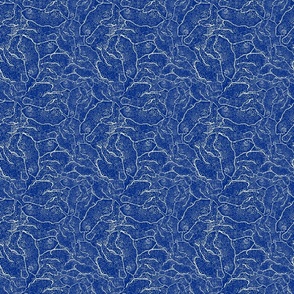 small organic shapes cream on royal blue