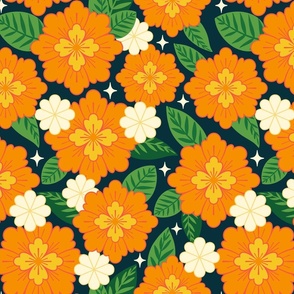 Fancy Floral Burst - Marigold