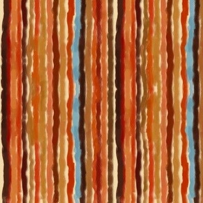 Colorful hand drawn stripes in brown, orange, red, blue, burned sienna for a warm and rich look