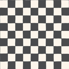 2 inch checkerboard in muted shadow black
