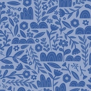 Whimsical Floral - Blue