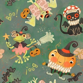Happy Halloween Monster Mash 16x16''