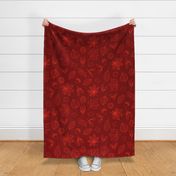 Autumn Leaves - XL -  Deep Red