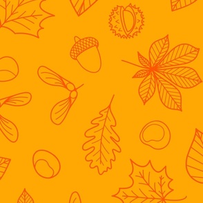 Autumn Leaves - XL -  Yellow Orange