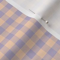 French country Gingham check peach cream lavender