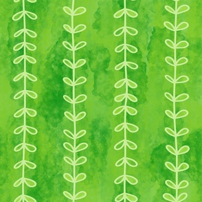 Seaweed Stripes – LARGE – Dark Green Watercolour 