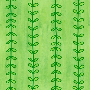 Seaweed Stripes – LARGE – Light Green Watercolour 